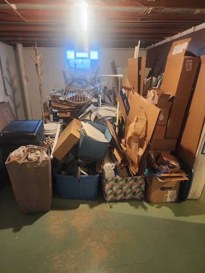 Roll-off dumpster container at job site for Construction Dumpster Rental in Johnson City